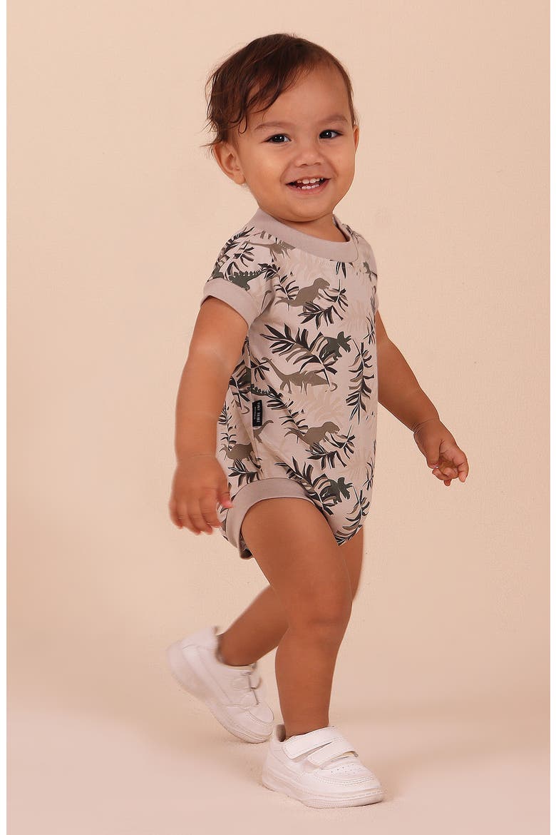 Dino Park Bodysuit, Alternate, color, GREY MULTI