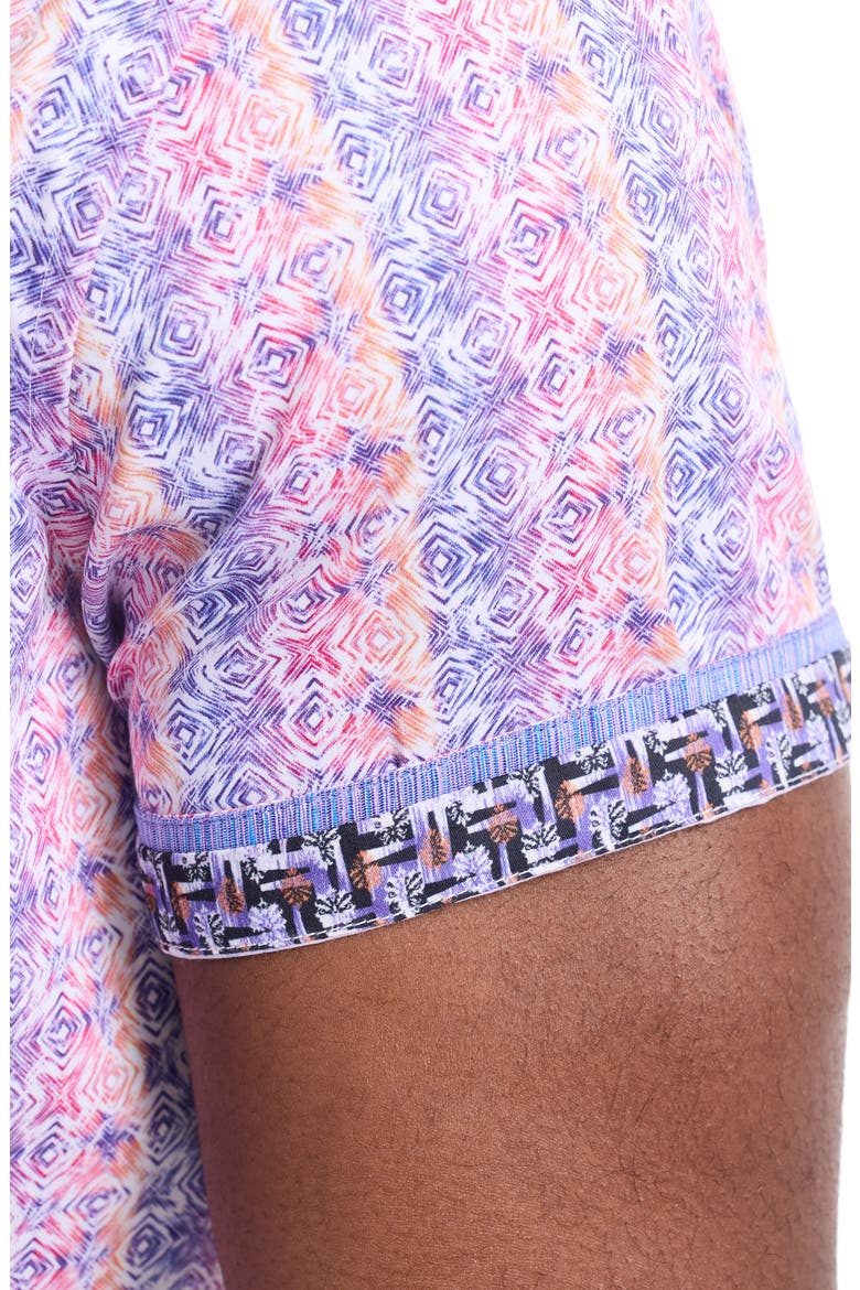 Formby Short Sleeve Cotton Button-Up Shirt, Alternate, color, PINK