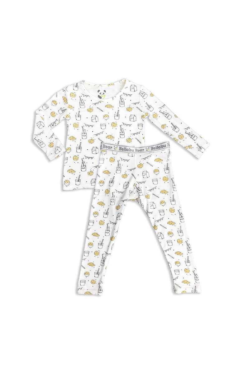 Bellabu Bear Kids' Milk & Cookies Set of 2 Piece Pajamas, Main, color, Milk & Cookies