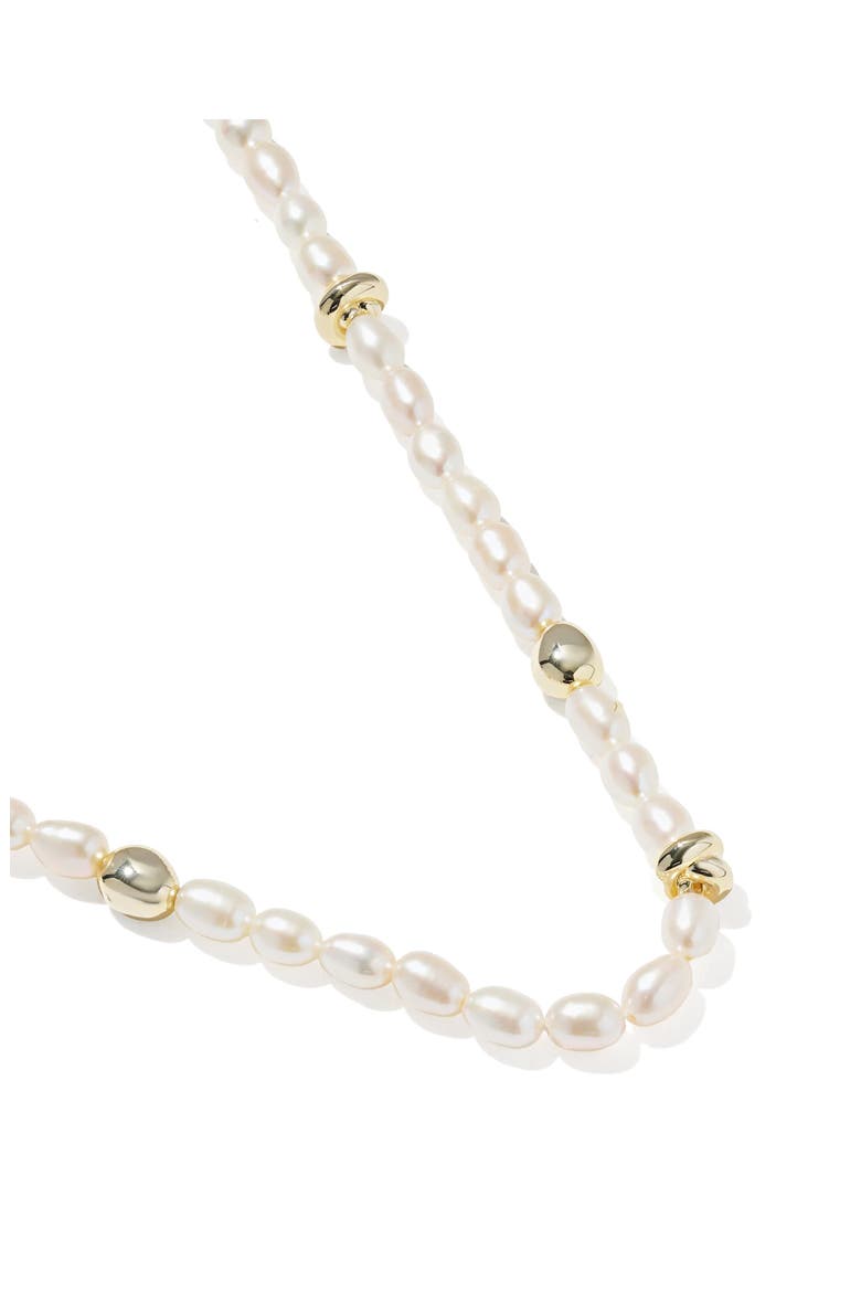 Gabriella Cultured Freshwater Pearl Strand Necklace, Alternate, color, GOLD FRESHWATER PEARL