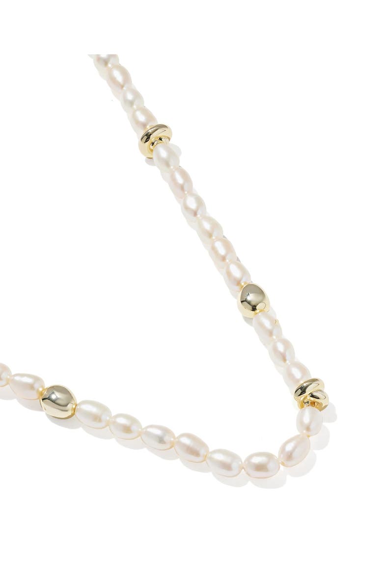 Kendra Scott Gabriella Cultured Freshwater Pearl Strand Necklace, Alternate, color, Gold Freshwater Pearl