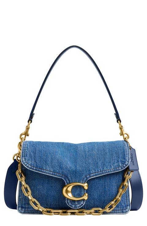Chain Tabby Denim Shoulder Bag