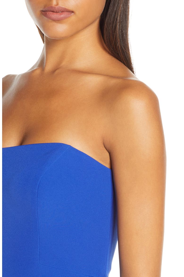 Strapless Fishtail Dress, Alternate, color, COBALT
