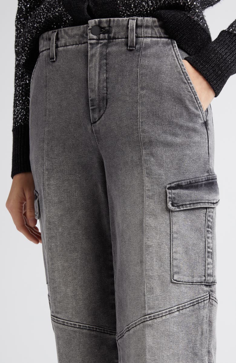 L'AGENCE Brooklyn High Waist Wide Leg Utility Jeans, Alternate, color, Magnesite