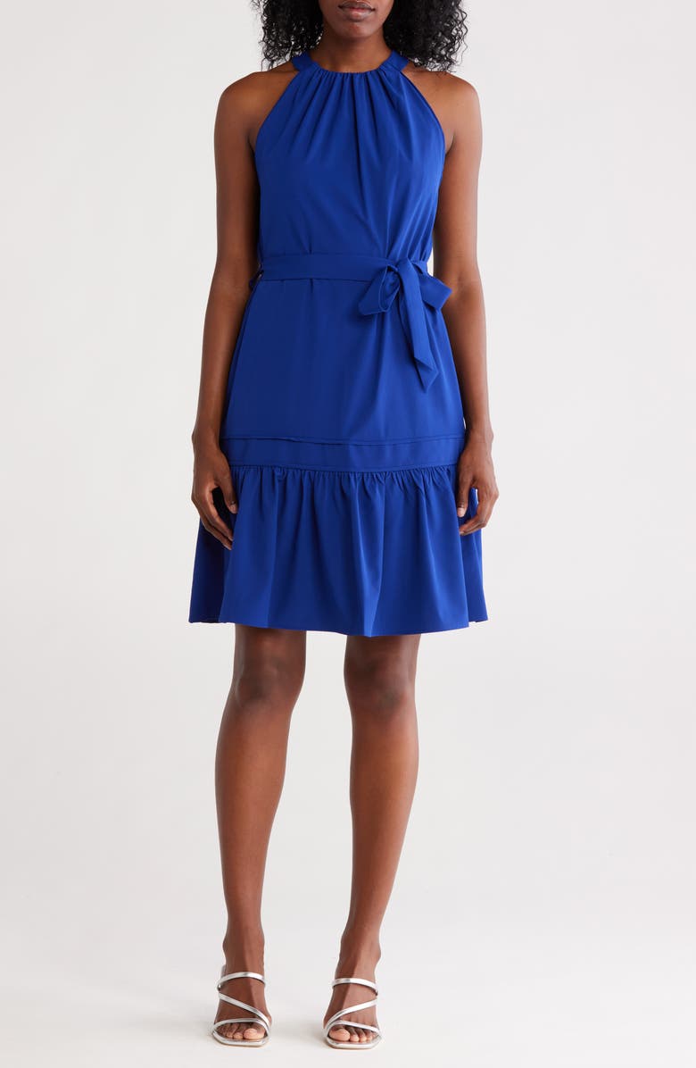 Calvin Klein Halter Neck Sleeveless Dress, Main, color, Ultramarine