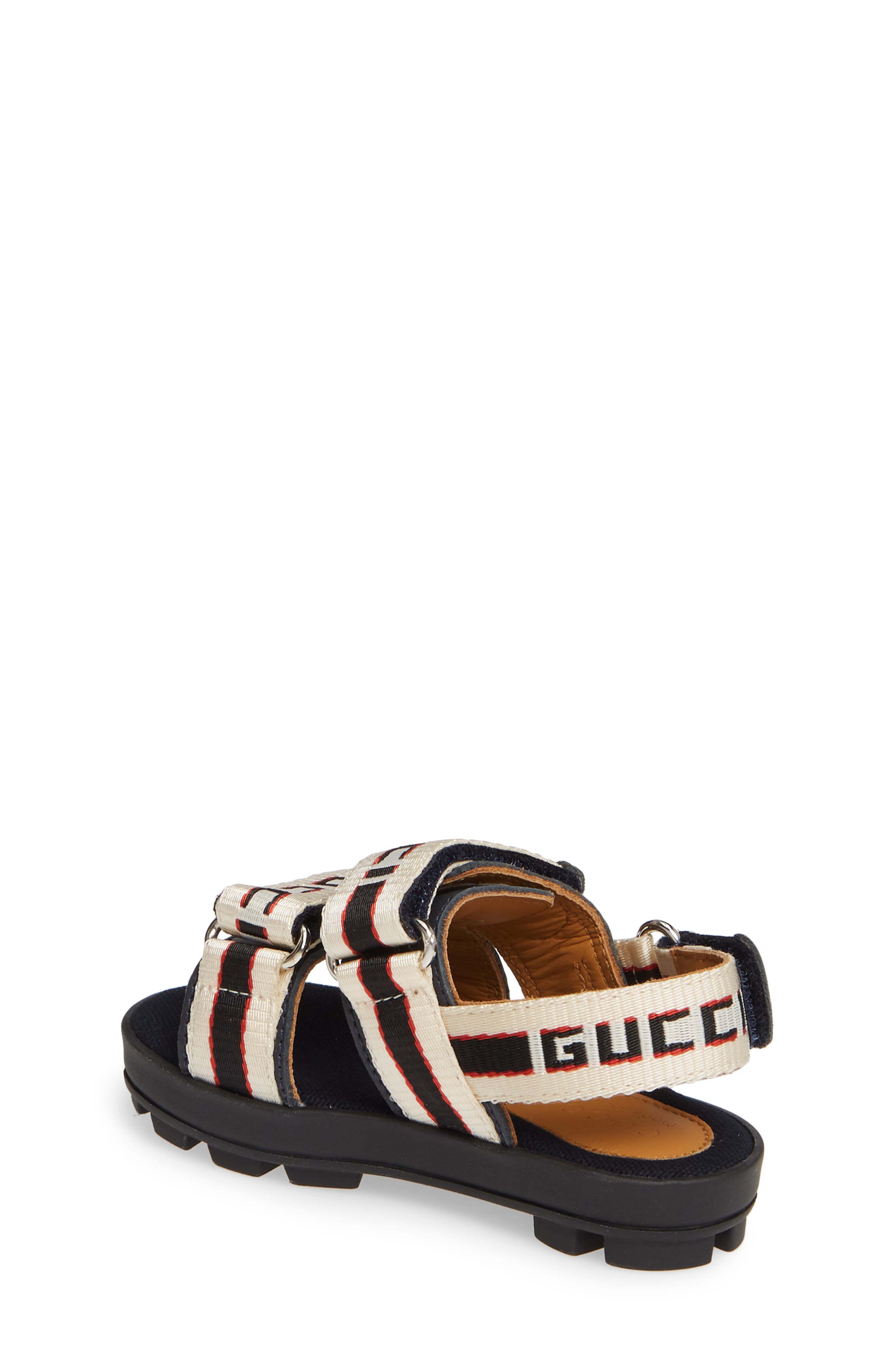 Gucci Sam Logo Strap Slingback Sandal, Alternate, color, 