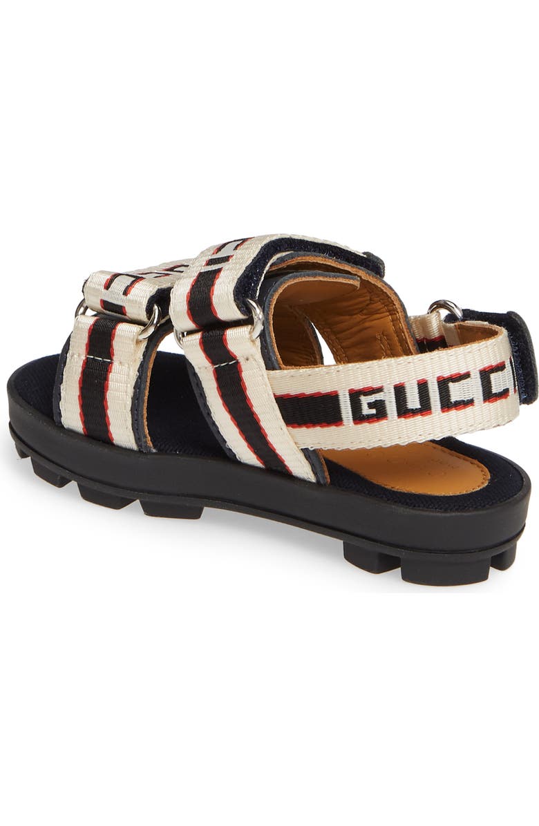 Gucci Sam Logo Strap Slingback Sandal, Alternate, color,