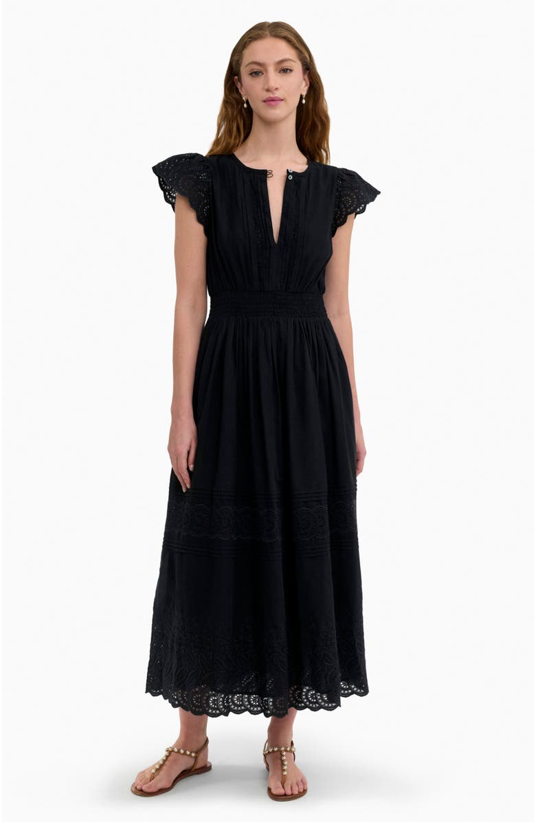 Rebecca Taylor Sabine Dress, Main, color, Jet Black