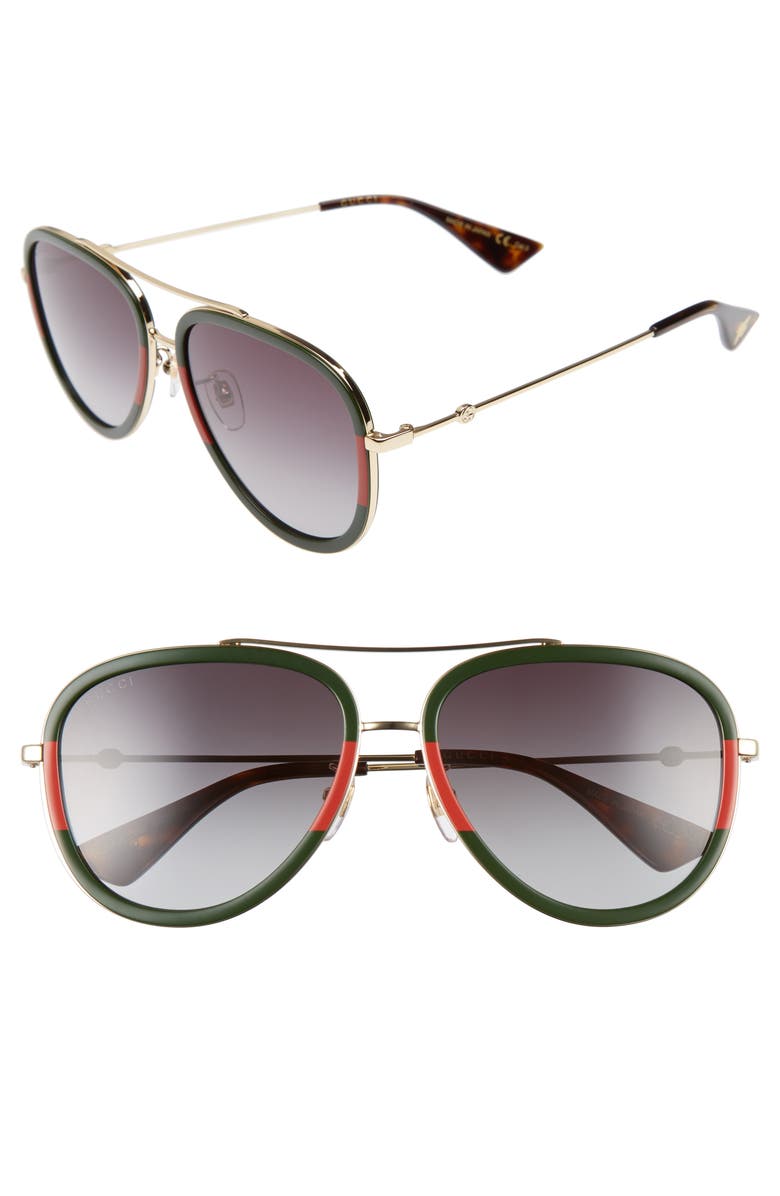 Gucci 57mm Aviator Sunglasses Nordstrom 4390