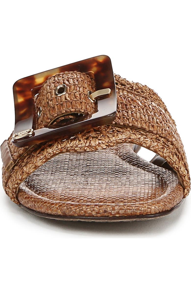Sam Edelman Bambi Raffia Buckle Slide Sandal, Alternate, color, Cuoio
