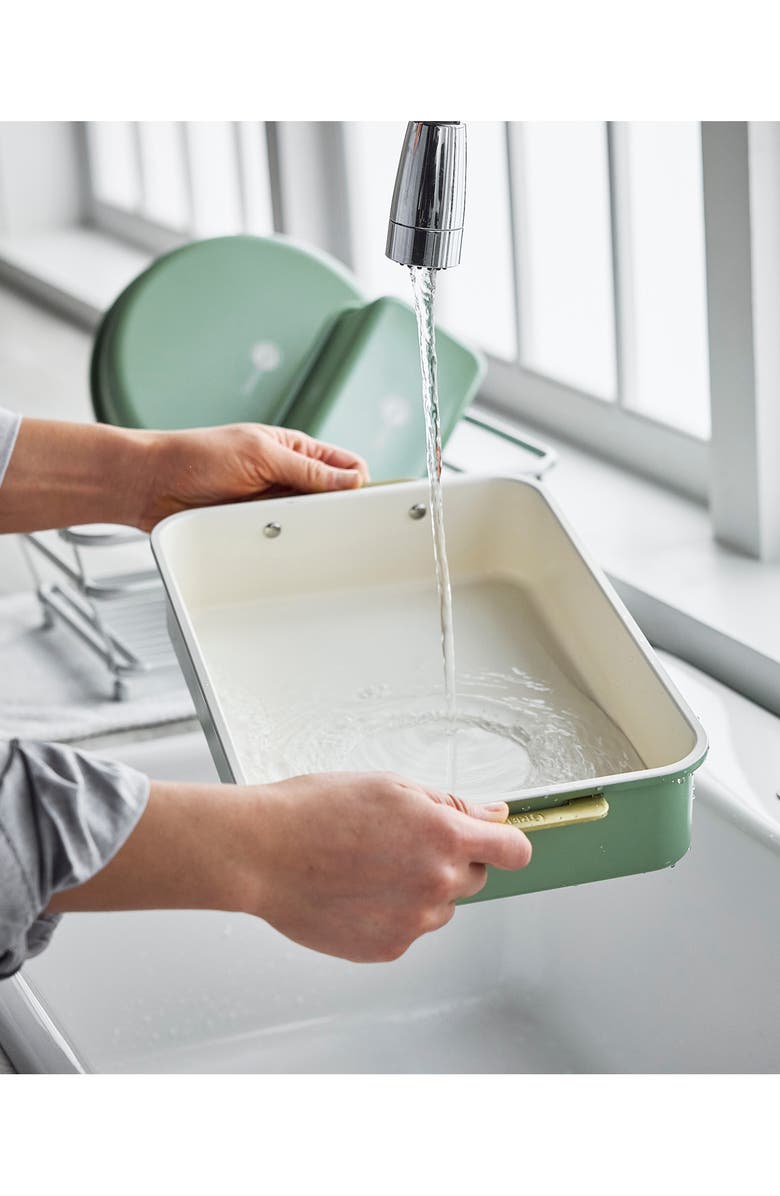 GreenPan Reserve Rectangular Bakeware Pan, Alternate, color, Sage