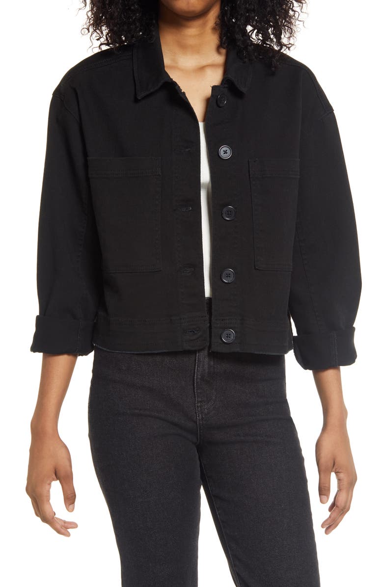 Tinsel Stretch Cotton Workwear Jacket, Main, color, 