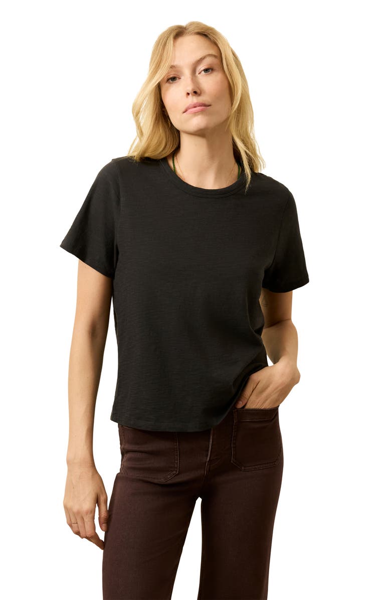 Faherty Sunwashed Essential Cotton T-Shirt, Alternate, color, Washed Black