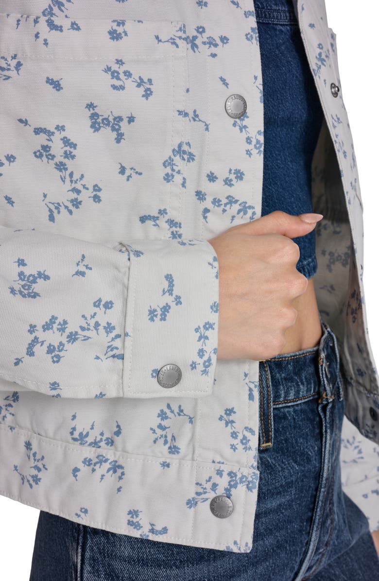 Levi's Floral Print Shirt Jacket, Alternate, color, White Blue Ditsy Floral