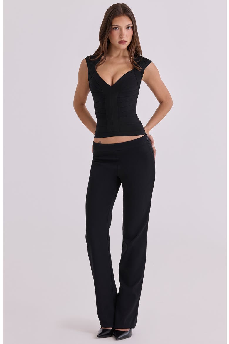 The Icon Bandage Top, Alternate, color, BLACK
