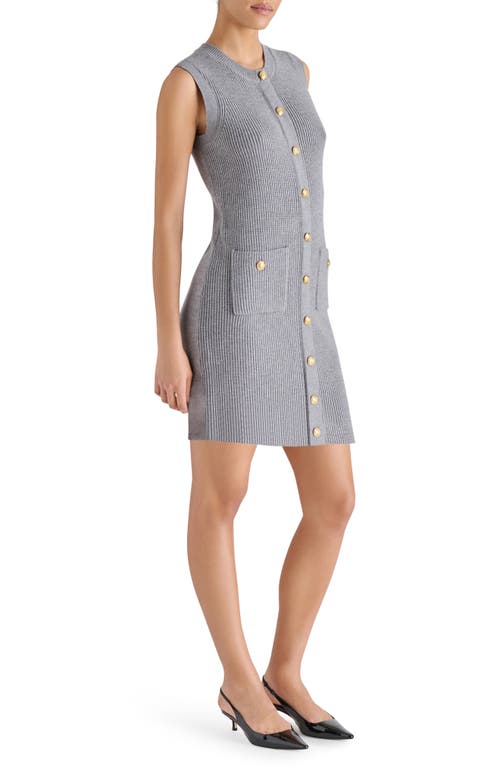Steve Madden Mitsy Sleeveless Rib Sweater Dress In Blue