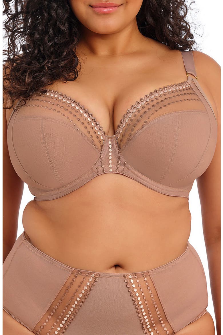 Matilda Full Figure Underwire Plunge Bra, Main, color, PRALIN