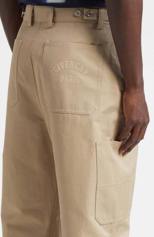 Givenchy Wide-leg Cotton-canvas Cargo Trousers In Neutral