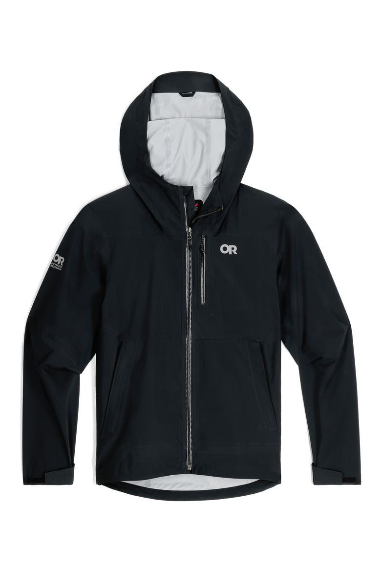 Freewheel Stretch Rain Jacket, Alternate, color, BLACK