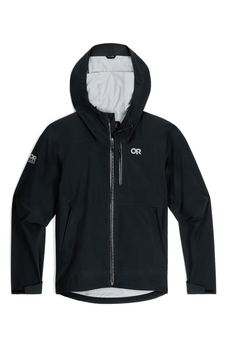 Outdoor Research Freewheel Stretch Rain Jacket, Alternate, color, Black