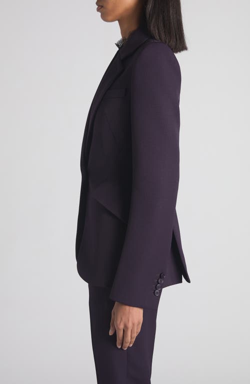 Alexander Mcqueen Mcqueen One-button Wool Jacket In Purple