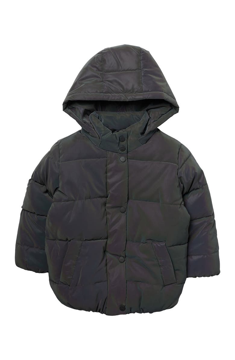 Urban Republic Reflective Puffer Coat, Main, color, 