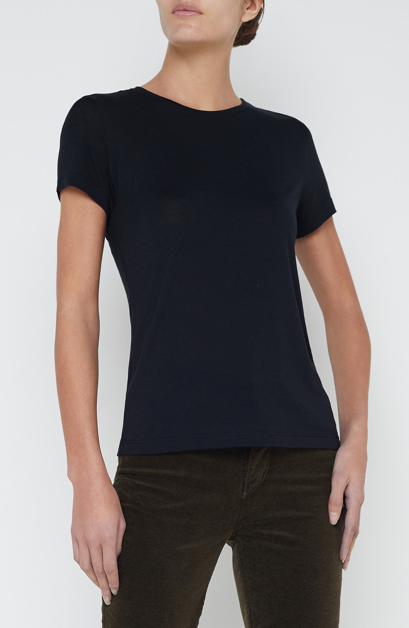 L'AGENCE Ellie Crewneck Short Sleeve T-Shirt