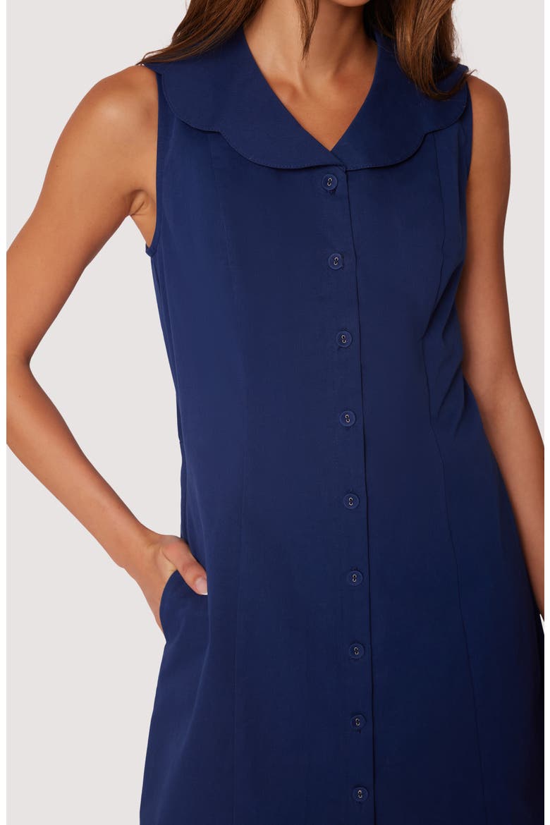Maritime Melody Sleeveless Minidress, Alternate, color, NAVY
