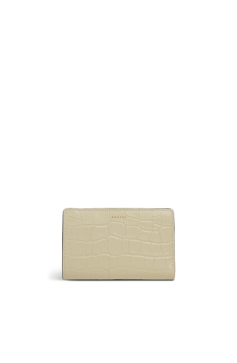 Radley Picton Place - Faux Croc Medium Bifold Wallet, Main, color, Snow