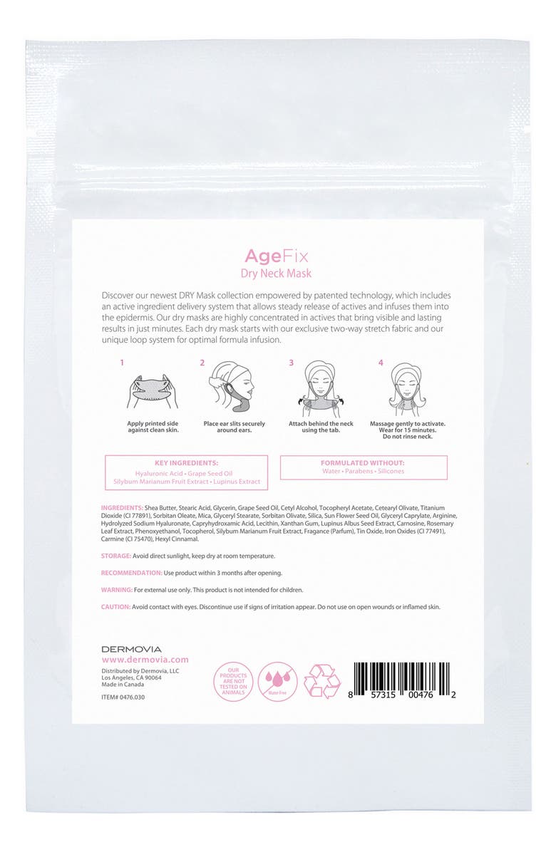 Dermovia DRY Mask AgeFix Waterless Neck Mask, Alternate, color,