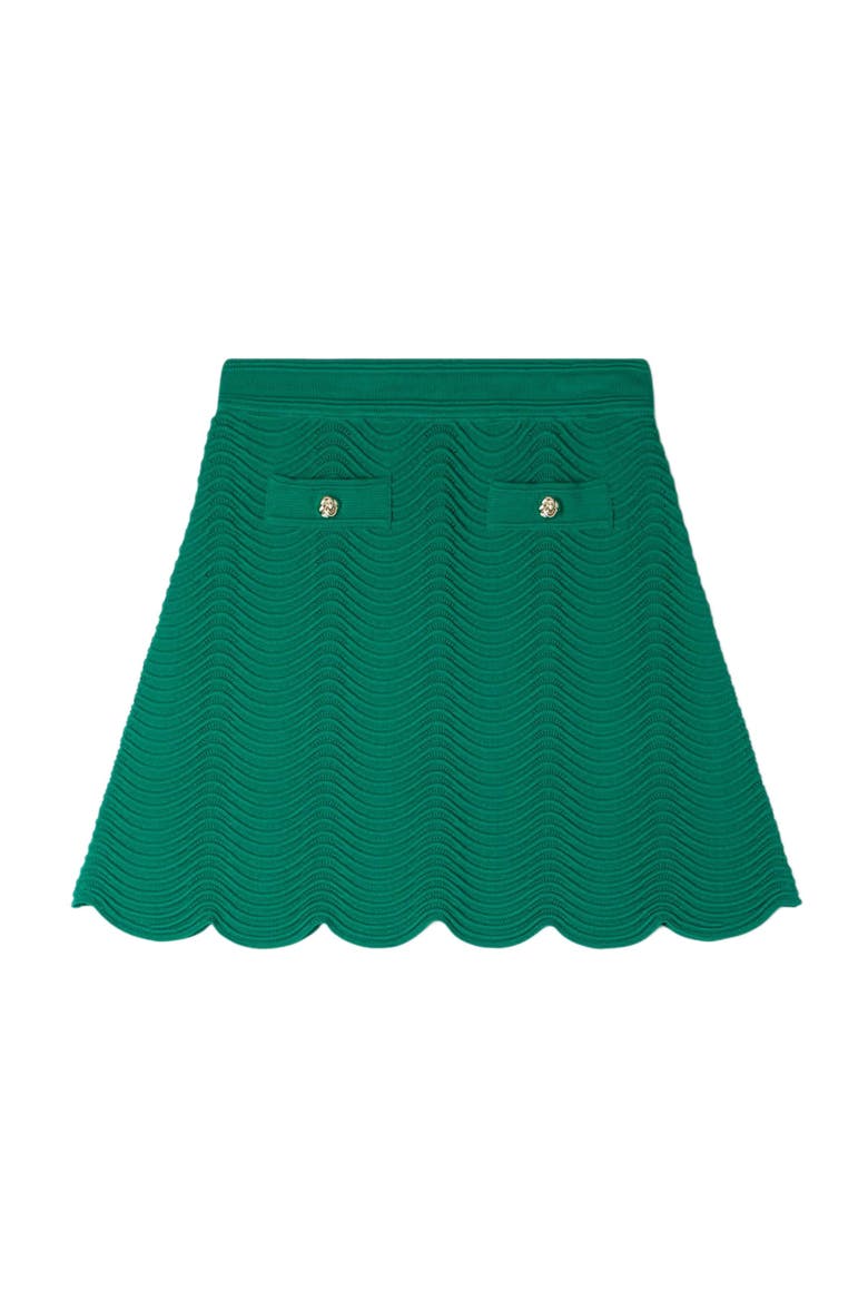 Short knit skirt, Alternate, color, Emeuraude green