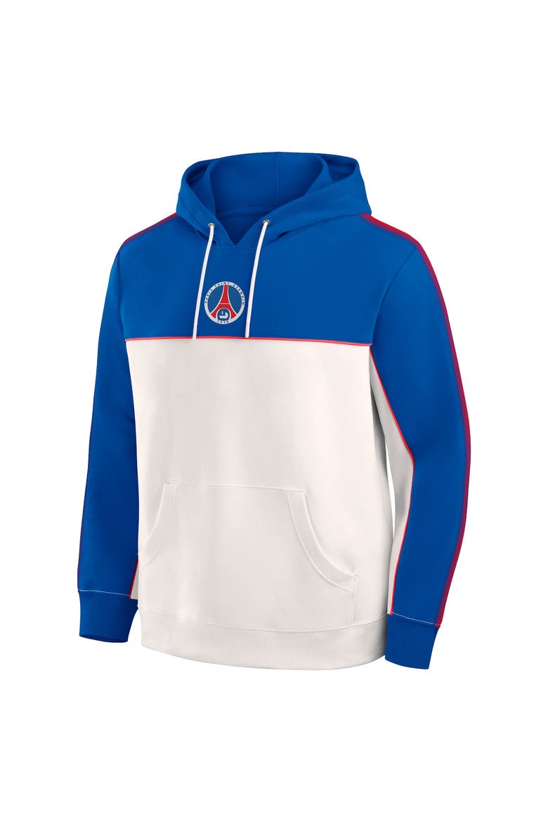 Men's Fanatics Royal/White Paris Saint-Germain Retro Overhead Tri-Blend Hoodie, Alternate, color, Royal