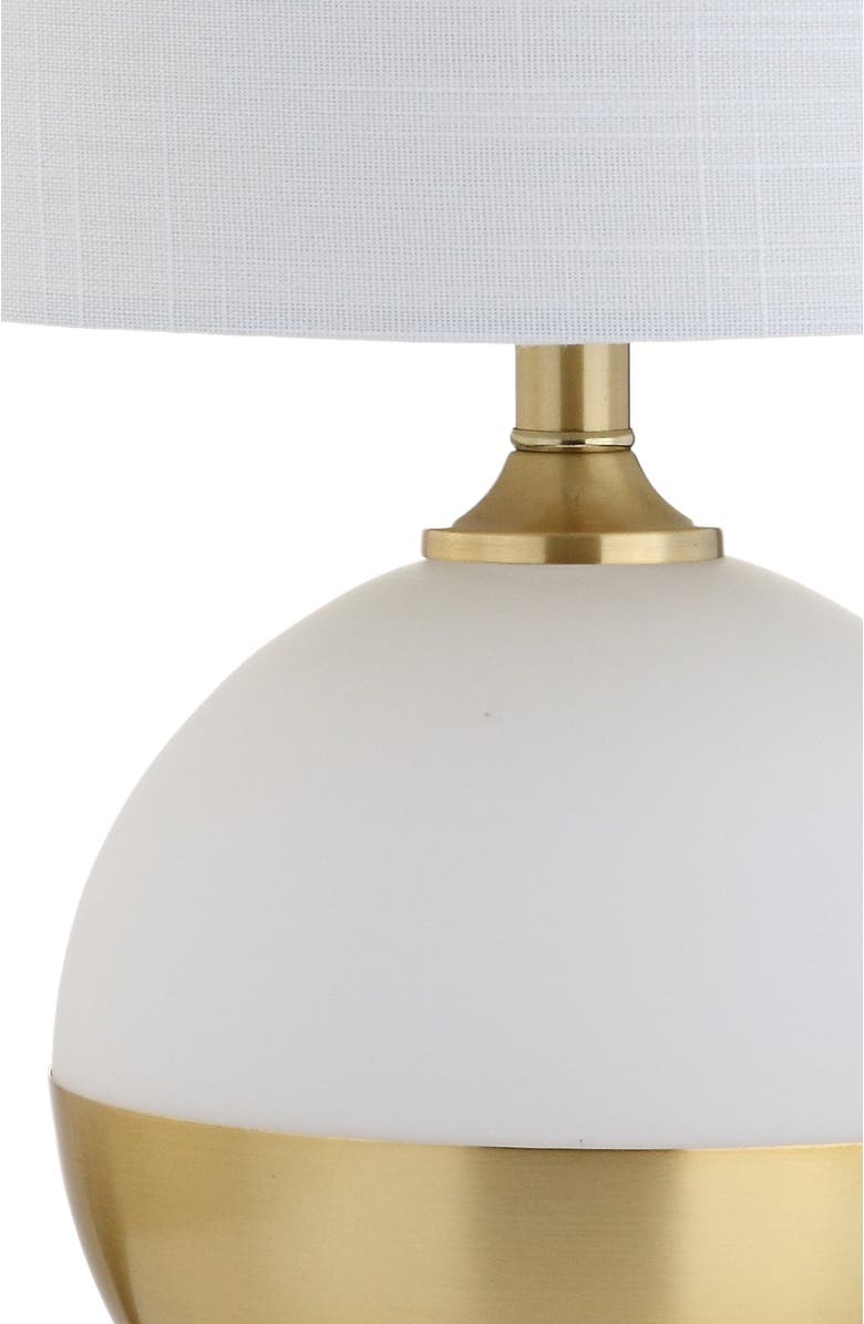 JONATHAN Y Carr 23.5" Ceramic/Metal LED Table Lamp, White/Brass, Alternate, color, White/Brass