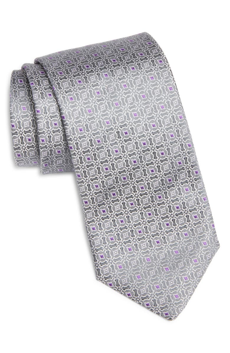Canali Medallion Silk Tie, Main, color, 