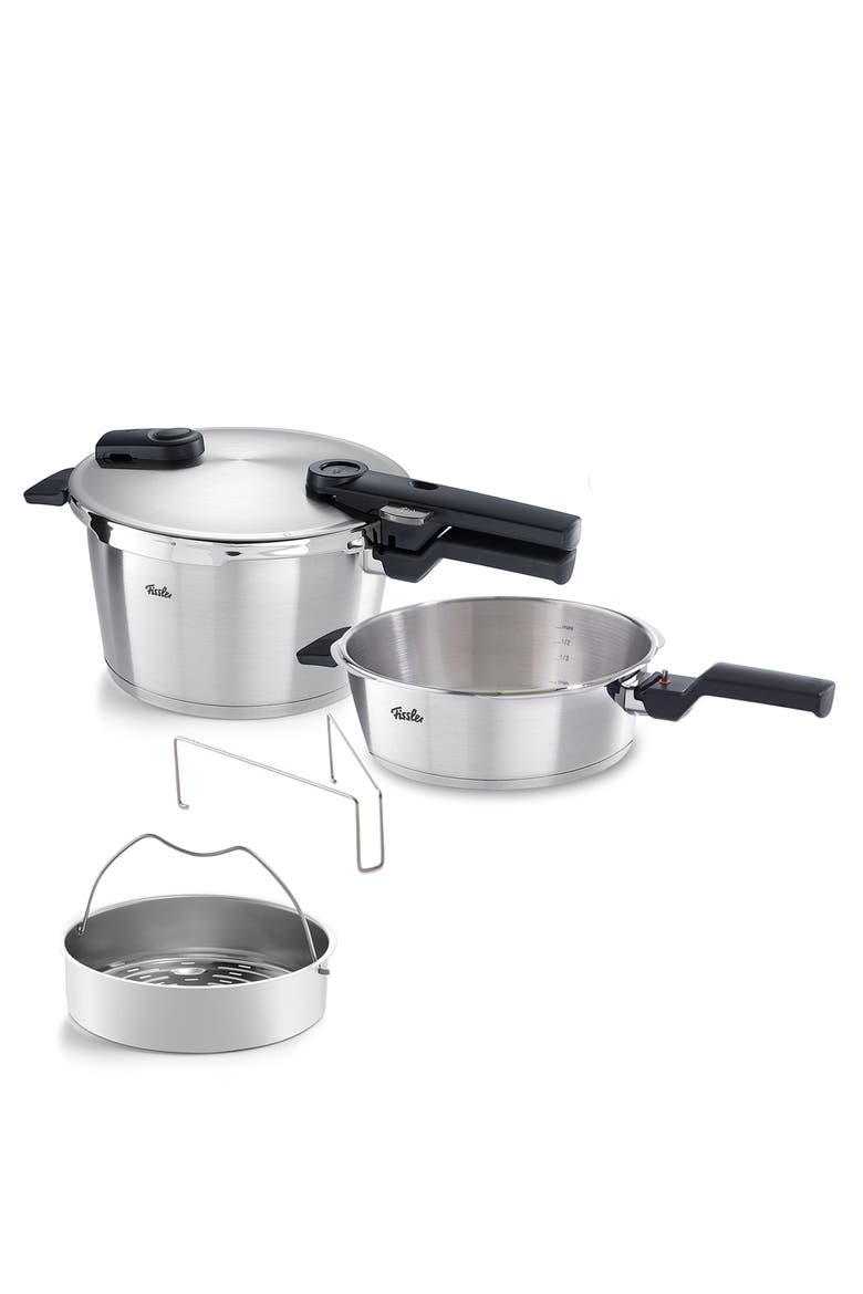 Vitaquick® Premium pressure cooker & skillet set with insert and tripod, Main, color, Stainless Steel