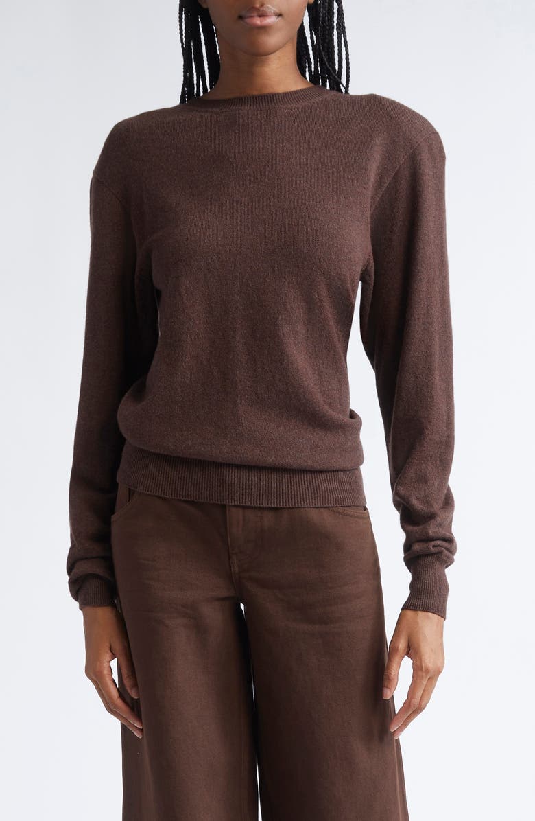 Stella McCartney Cashmere & Virgin Wool Sweater, Main, color, Chocolate Brown
