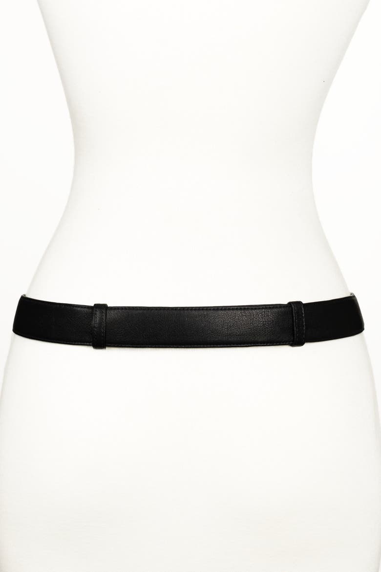 Jaclyn Chain Leather Belt, Alternate, color, Camel