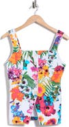 Nicole Miller Tropical Floral Button Vest