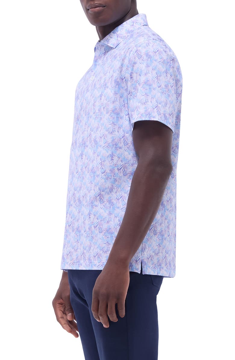 Bugatchi Victor OoohCotton<sup>®</sup> Leaf Print Polo, Alternate, color,