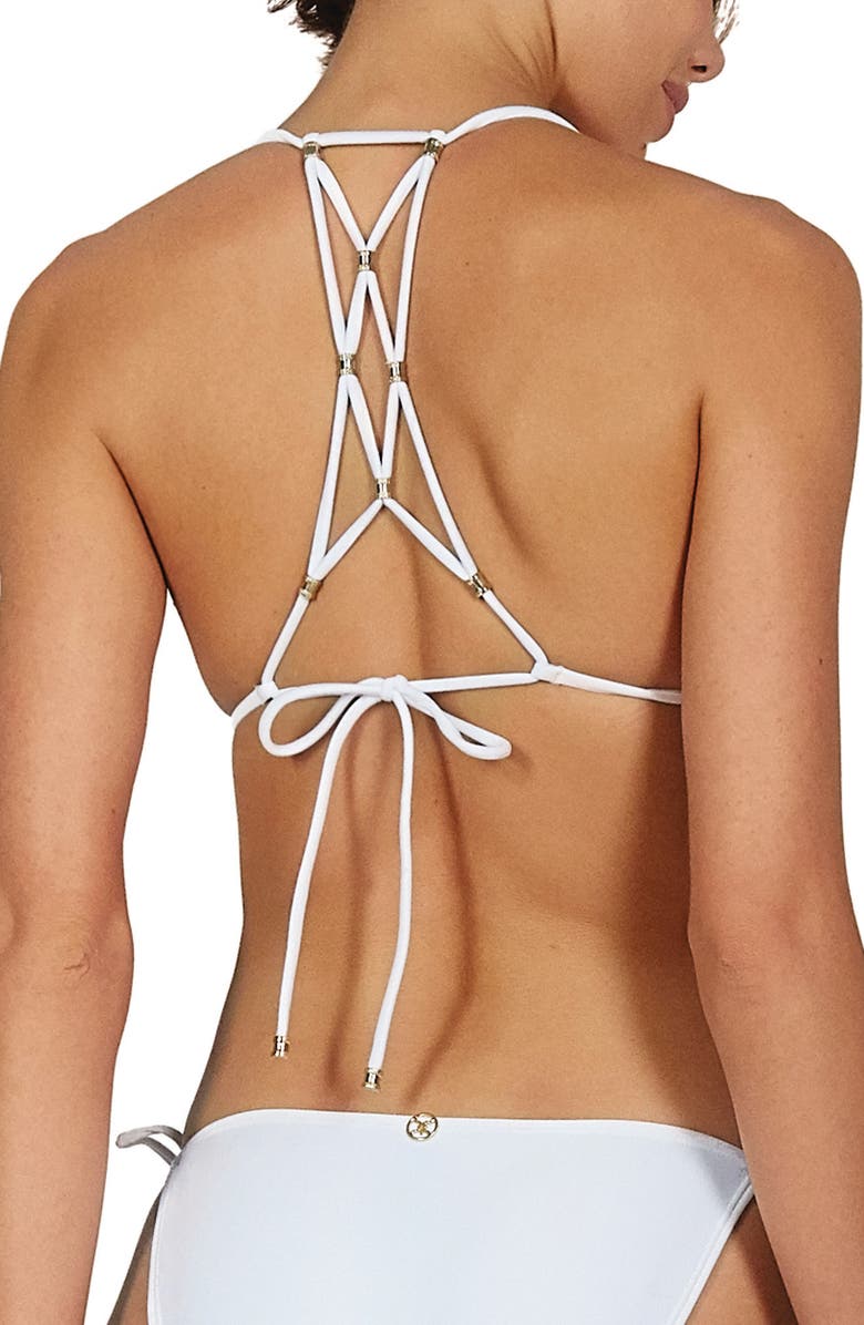 ViX Paula Hermanny Lucy Strappy Triangle Bikini Top, Alternate, color, 
