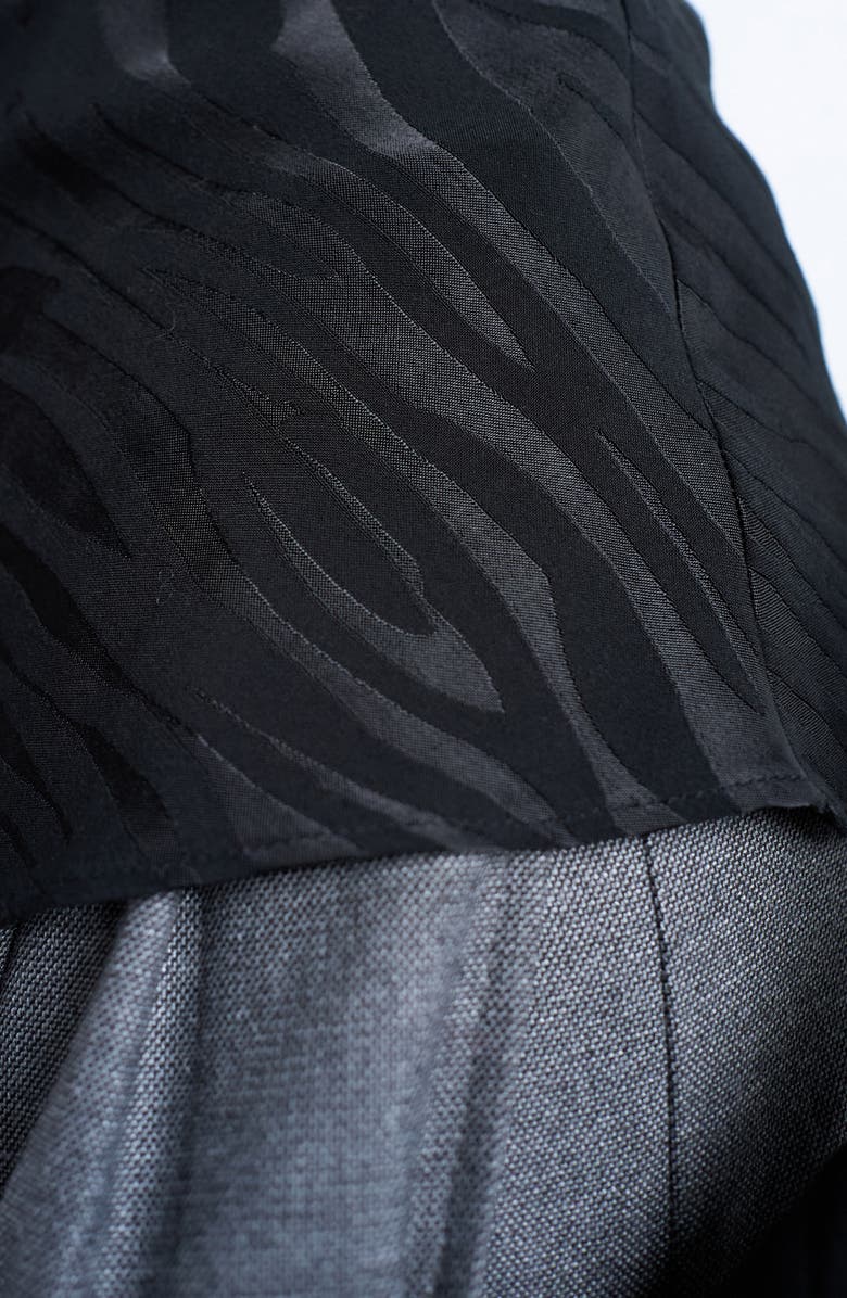 Topshop Slash Neck Long Sleeve Top, Alternate, color, Black