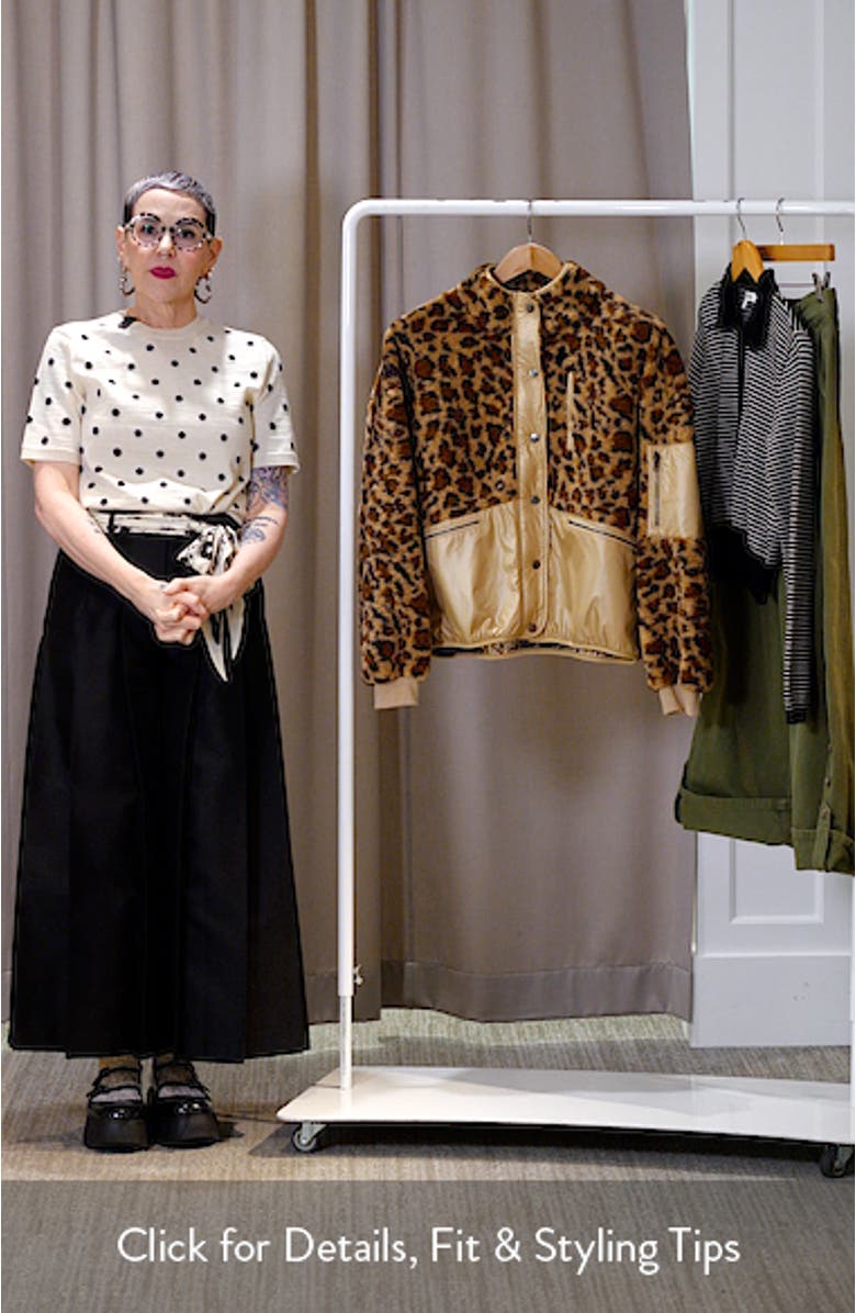 Lucien Leopard Mixed Media Jacket, sales video thumbnail