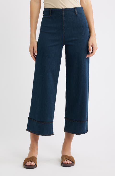 Margo High Waist Crop Jeans (Bleached Blue)