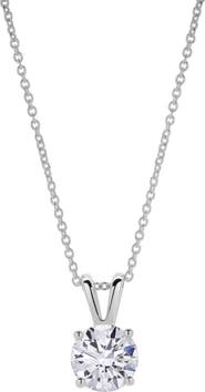 LuvMyJewelry Lucent 14K Gold Round Lab Grown Diamond Pendant - 1 Ct