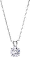 LuvMyJewelry Lucent 14K Gold Round Lab Grown Diamond Pendant - 1 Ct