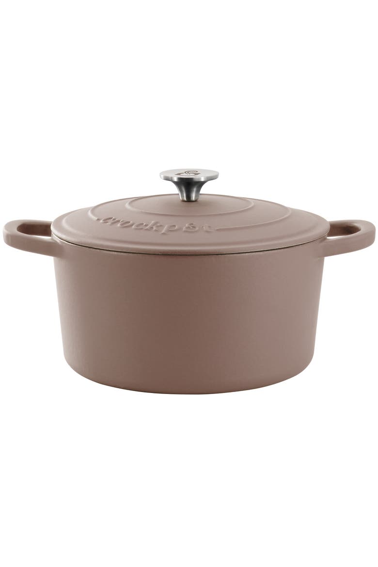7 Quart Enameled Cast Iron Dutch Oven, Main, color, Pink