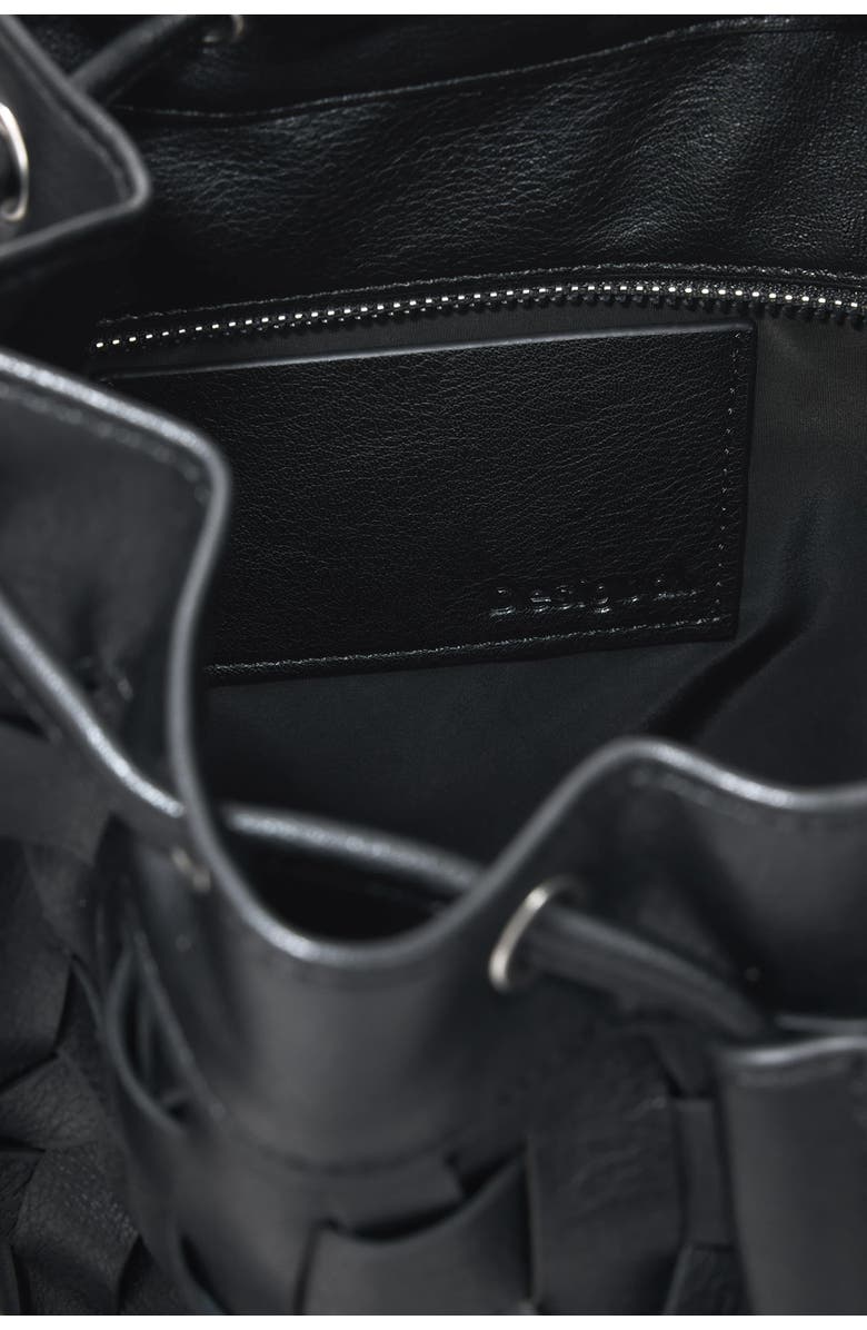 Desigual Woven Faux Leather Backpack, Alternate, color, Black