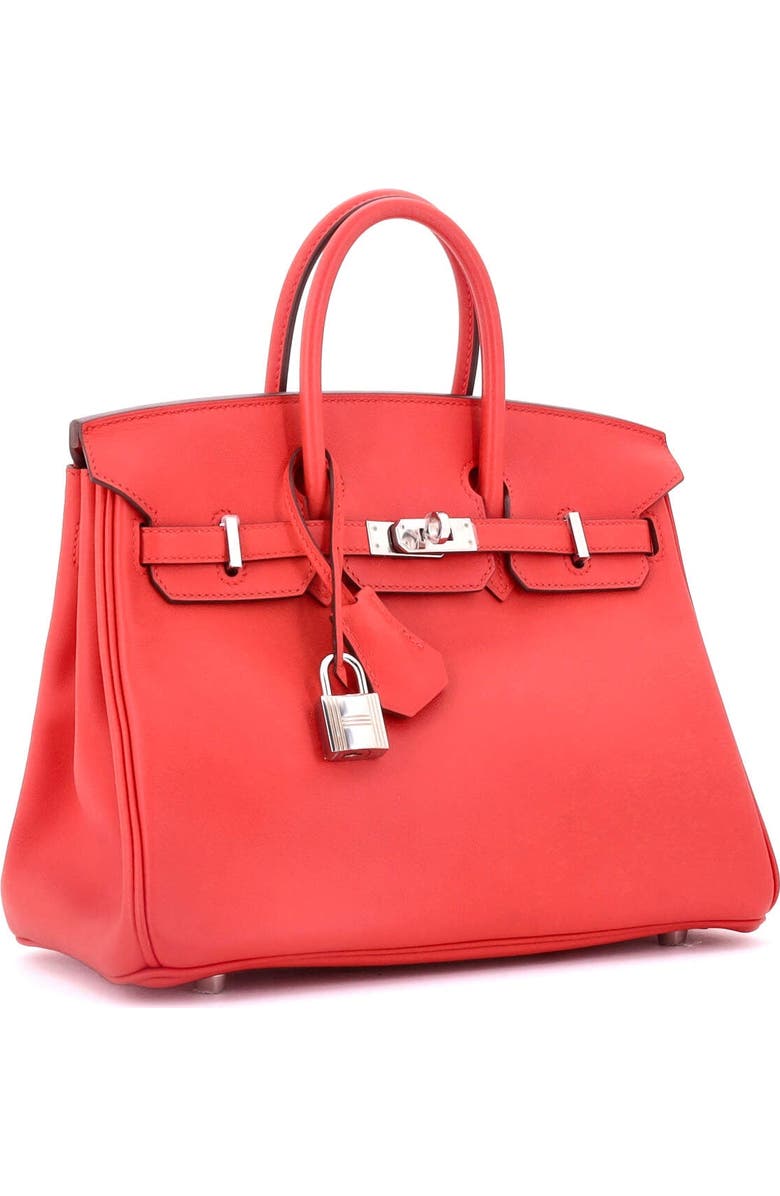 Pre-Owned Hermes Birkin Handbag Red Swift with Palladium Hardware 25, Alternate, color, Rouge Tomate