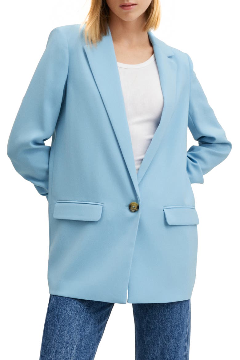 Oversize Blazer, Main, color, SKY BLUE