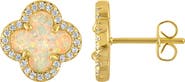 FZN Mother-of-Pearl Clover Stud Earrings